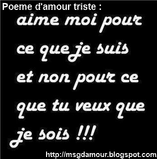 Poeme amour triste